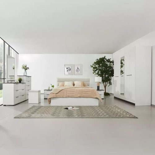 خزانة 5 أبواب و 8 رفوف مع مرآة من زيلميراي