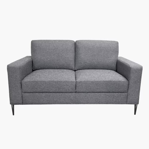 كنبة بمقعدين كتان لون رمادي غامق من مارويل كيندال