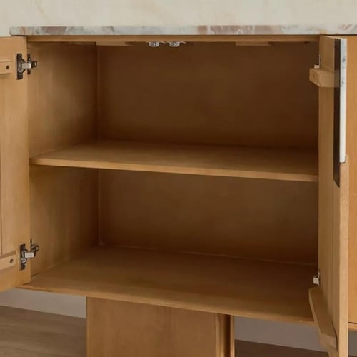 خزانة بوفيه جانبية بريزيدا خشب صلب بـ3 أبواب وسطح...