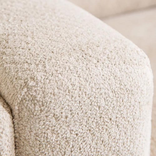 كنبة كالڤونا ثلاثية المقاعد قماش بوكيلة لون كريمي...