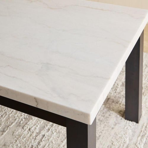 طقم طاولة سفرة بسطح رخامي 6 مقاعد من مجموعة “لافين...