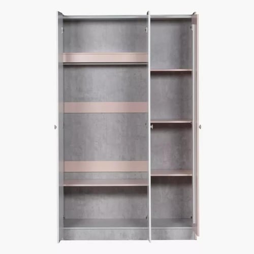 خزانة ملابس 3 أبواب 5 رفوف بمرآة من نوريفنا