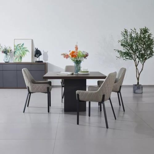 طقم طاولة سفرة كبيرة ألواح ليفية متوسطة الكثافة لو...