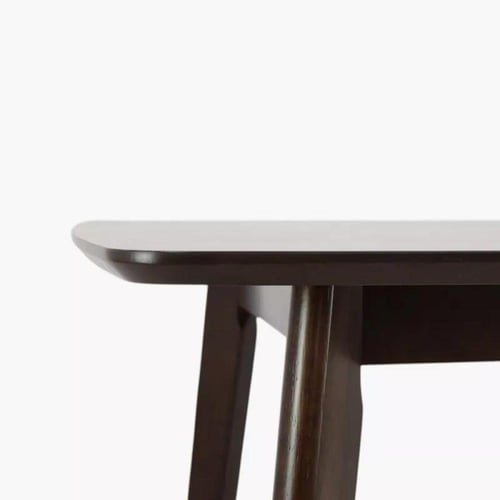 طقم طاولة سفرة مربعة خشب مطّاط 4 كراسي بني - من كا...