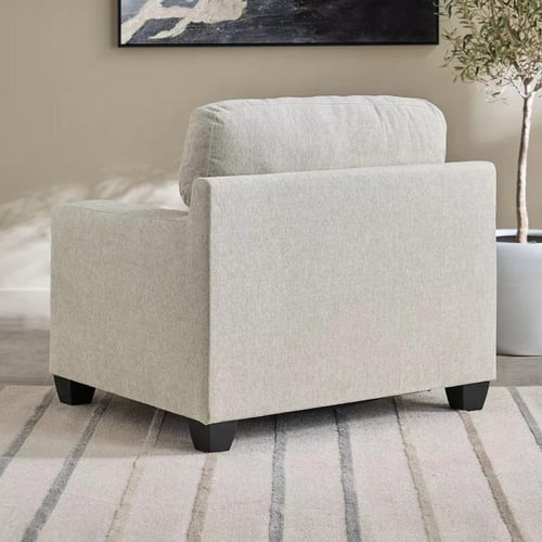 كنبة إيليت قماش مقعد واحد لون كريمي بأرجل بلاستيك...