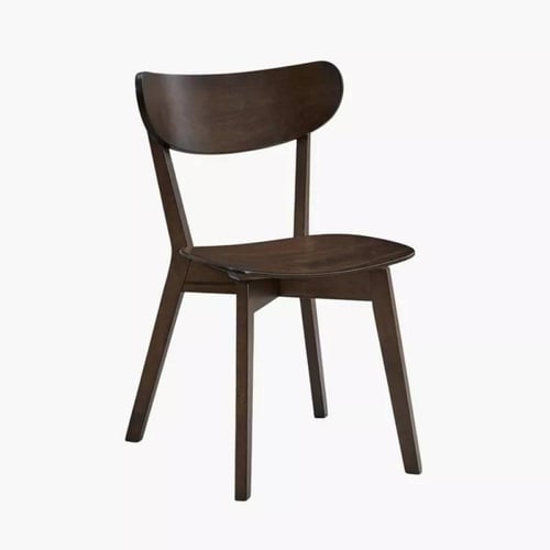 طقم طاولة سفرة مربعة خشب مطّاط 4 كراسي بني - من كا...