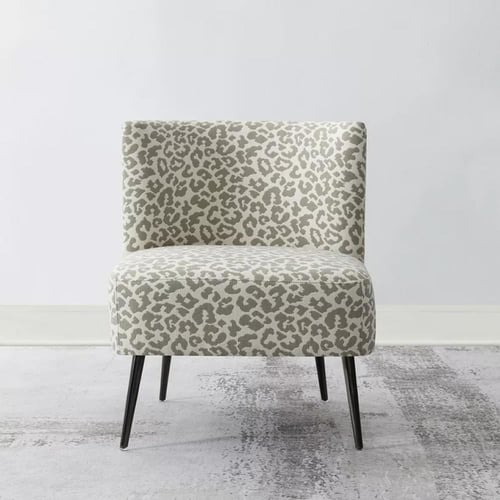 كرسي فردي قماش تايجر بأرجل معدن اسود من فيرونا