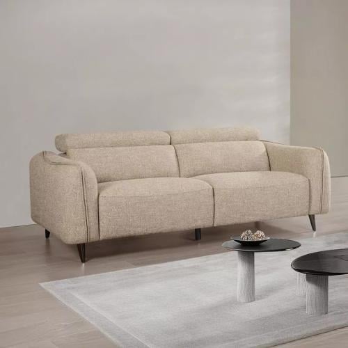 كنبة زيرينا 3 مقاعد بمسند رأس قابل للتعديل قماش كت...