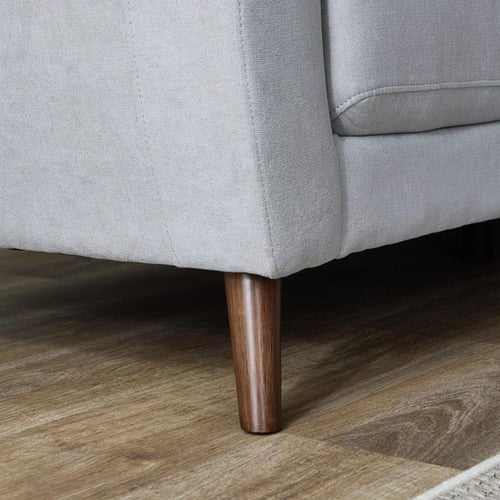 كنبة ثلاث مقاعد كتان لون رمادي من دوفر