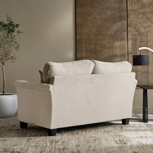 كنبة أورفيلّا بمقعدين مع وسادتين قماش لون بيج بارج...