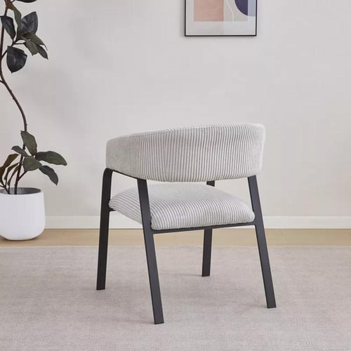 طقم طاولة سطح أحجار متكلسة مقعدين قماش لون رمادي ب...