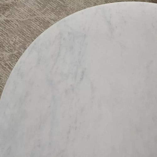 طاولة قهوة ميرلونا مستديرة بسطح من الرخام الأصلي ا...