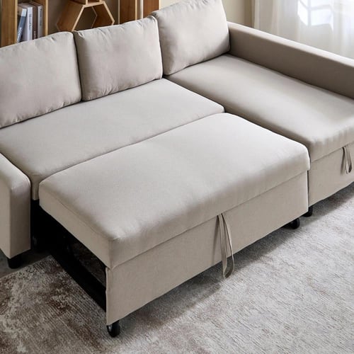 كنبة سرير ركنية يمين يسار مقعدين مع مساحة تخزين من...