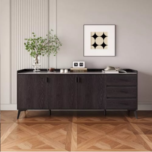 وحدة تخزين 3 أبواب و3 أدراج وسطح من الحجر الملبد م...