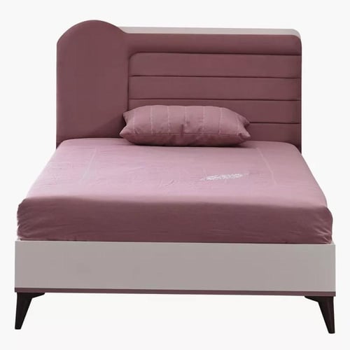 سرير توين ذكي بلوح رأسي منجد من ريفيرا- 120x200 سم