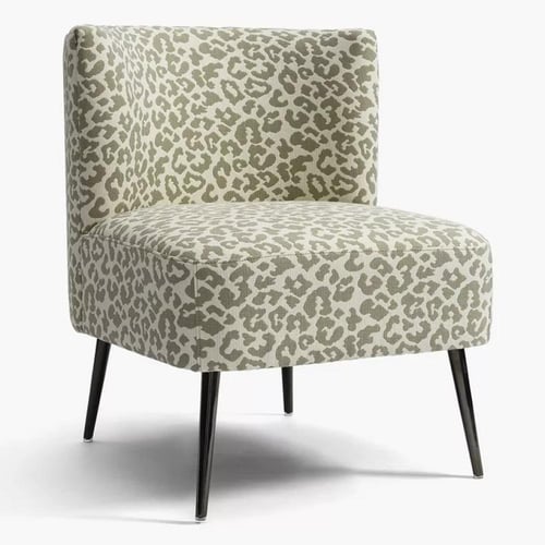 كرسي فردي قماش تايجر بأرجل معدن اسود من فيرونا