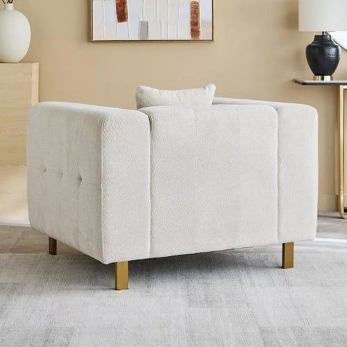 كنبة قماشية مقعد واحد بمساند ذراعين مع وسادة إن إك...