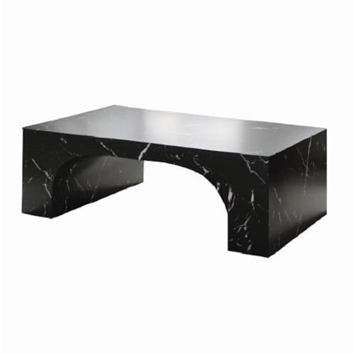 طاولة قهوة بديل الرخام موراتا - أسود رخامي