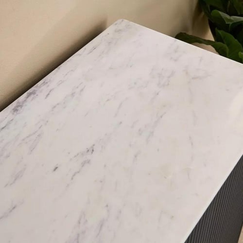 خزانة بوفيه جانبية فيوريندا خشب صلب اسود 3 أبواب م...