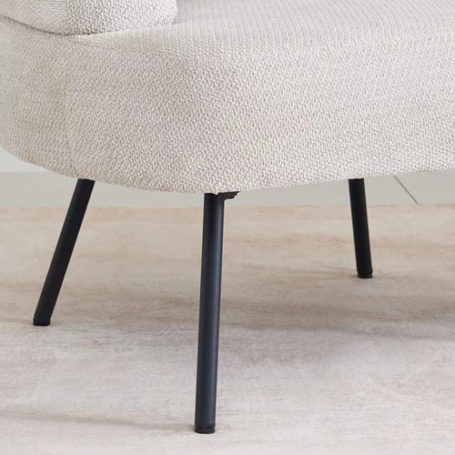 طقم طاولة شاي نيريسا مقعدين قماش رمادي بأرجل معدن...