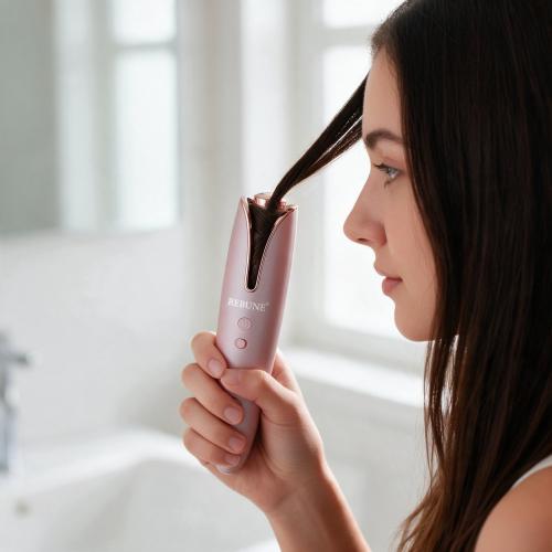 Ribbon - Automatic hair curling device - Rose gold