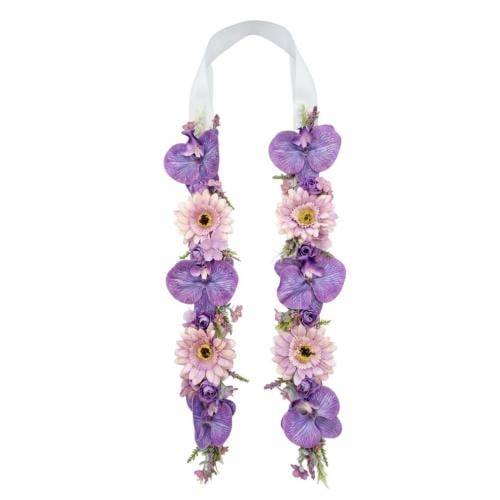 Luxury artificial floral collar for graduation and...