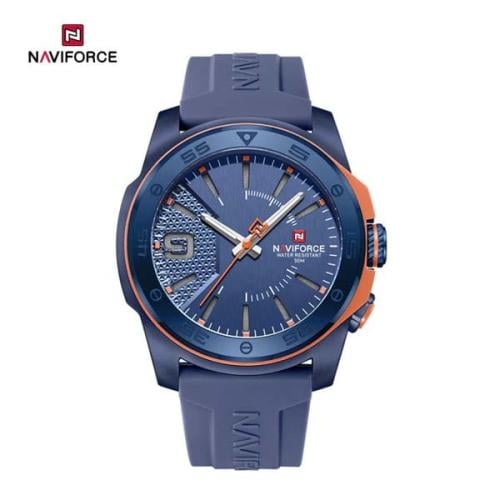 ساعة رجالية NAVIFORCE أنالوج زرقاء مقاومة للماء
