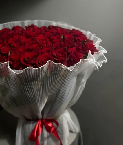 باقة ورد جوري أحمر 50 وردة