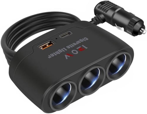 موزع شاحن ولاعه ثلاثي