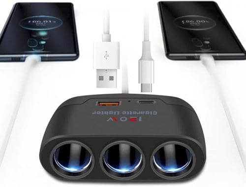 موزع شاحن ولاعه ثلاثي