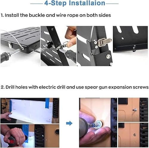 طاولة باب خلفي - طاولة جانبية حديد