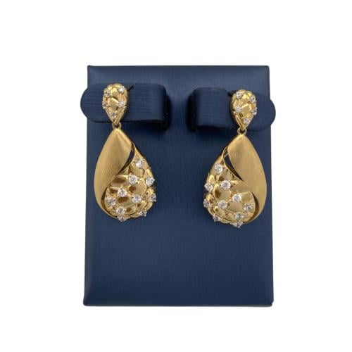 حلق ذهب عيار 18 الوزن 6.09 جرام