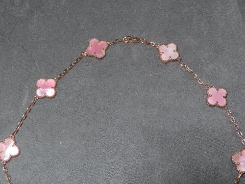 عقد فينتاج ألامبرا | عرق اللؤلؤ بيبي بينك