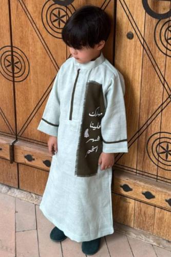 ثوب رمضان مع التطريز