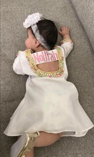 فستان شالكي بناتي رمضان بالاسم