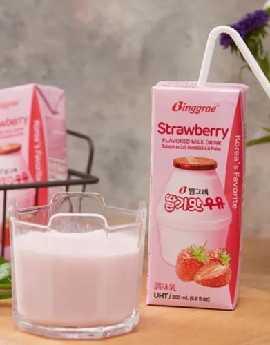Korean strawberry milk