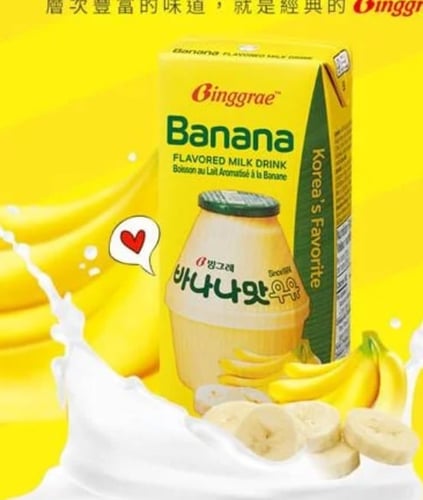 Famous Korean banana milk