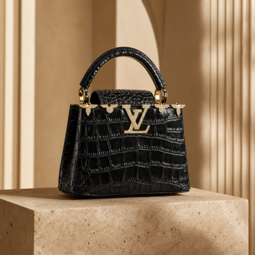 Louis Vuitton bag Capucine Croco - Royal Black