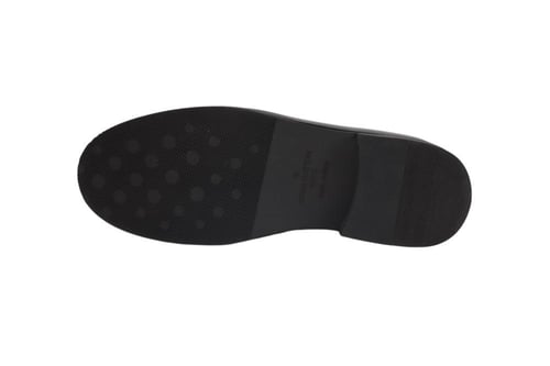 حذاء Louis Vuitton Loafer رجالي أسود جلد مع قماش M...