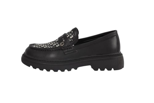 حذاء Dior Loafer رجالي بنقشة مونوغرام أسود وأبيض