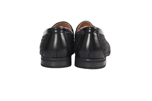 حذاء لوفر Dior رجالي أسود بنقشة فاخرة مع مشبك معدن...