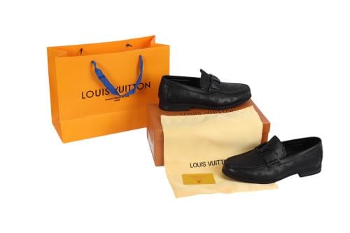 حذاء Louis Vuitton Loafer رجالي أسود جلد مونوغرام...