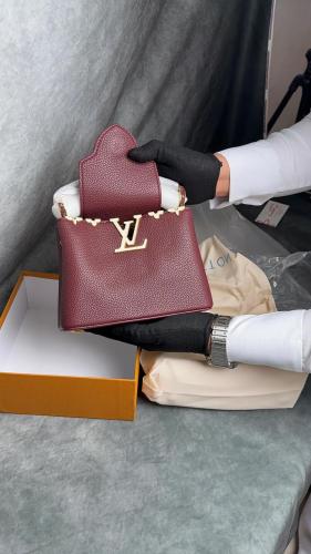 Louis Vuitton small capucin bag – luxurious maroon...