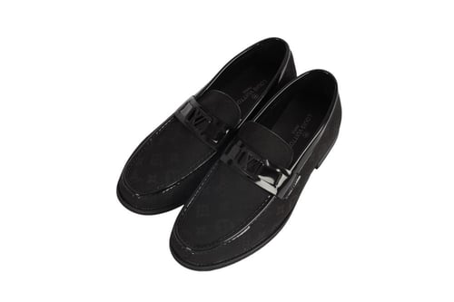 حذاء Louis Vuitton Loafer رجالي أسود بنقشة مونوغرا...