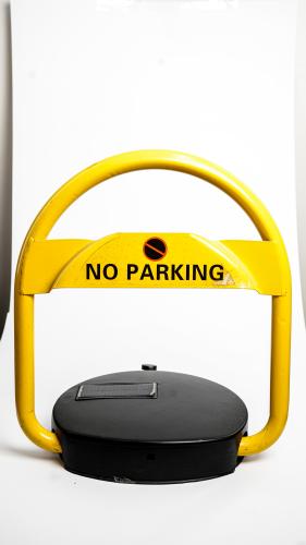 Large solar-powered electronic parking barrier