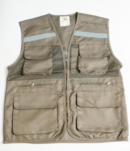 Beige fabric engineer's vest
