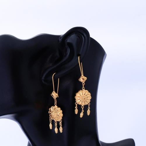 Gold earrings 21 karat