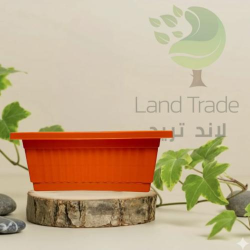 مركن مستطيل 42 سم - بني