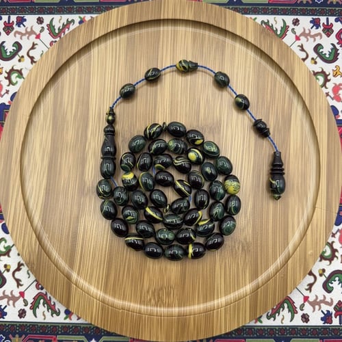سبحة مسكي بلاطة تعريق داكن – خراطة أوسطا تركي خاصة...