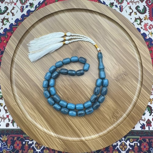 سبحة مسكي أزرق بترولي – 33 خرزة